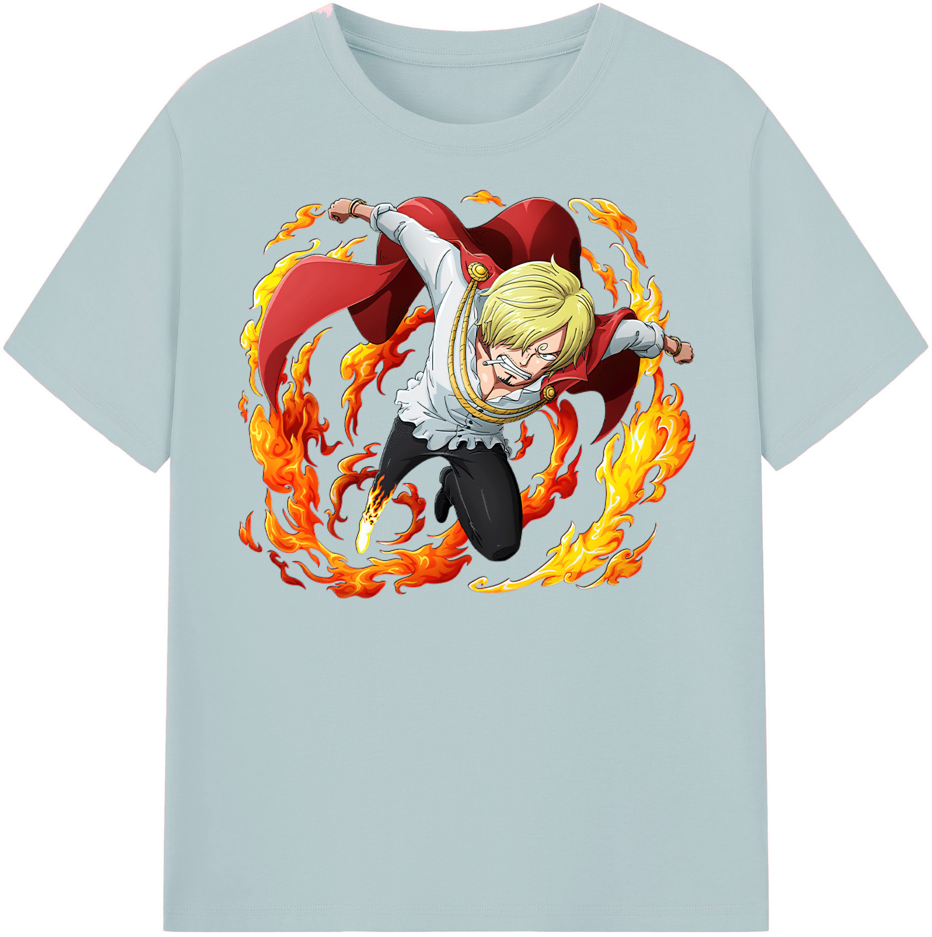 ワンピース サンジ ONE PIECE Sanji 綿100％半袖Tシャツ（フロントプリント）